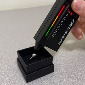 2ct D VVS1 Moissanite Ring – 925 Sterling Silver – Adjustable – GRA Cert